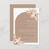 Door woestijn drooggedreven ventilatorarch Pampas Informatiekaartje (Voorkant / Achterkant)