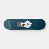 Door zijn wonden - blauw skateboard (Horizontaal)