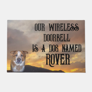 Doorbell is Dog Foto en naam Golden Sunset Deurmat
