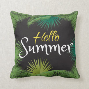 Doorbladert de Tropische Groene Palm van de Zomer Kussen