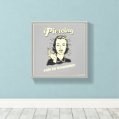 Doorboren: een meisje moet toegang krijgen tot canvas afdruk (Insitu (Houten vloer))