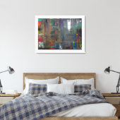 Doorboren van de schemering canvas afdruk (Insitu (Slaapkamer))