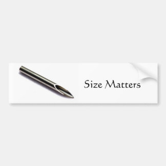 Doorboringsnaald, formaat Matters bumper sticker