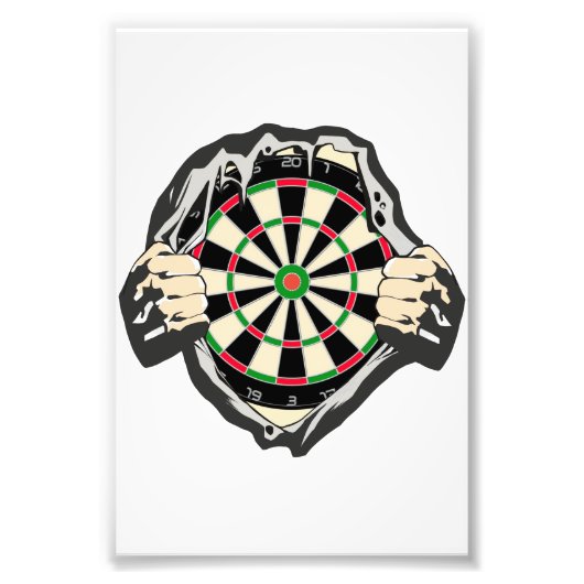 Doorbraak naar de Bullseye – Ultimate Dartboard Foto Afdruk (Voorkant)