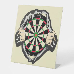 Doorbraak naar de Bullseye – Ultimate Dartboard Reclamebord Met Voetstuk