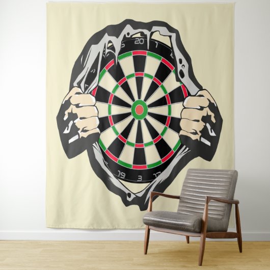 Doorbraak naar de Bullseye – Ultimate Dartboard Wandkleed (In situ)