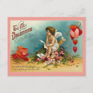 Doordacht Cupid Valentijn Briefkaart