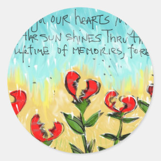 Doordacht en creatief medeleven ronde sticker