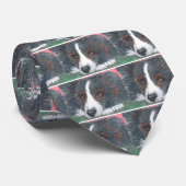 Doordacht grens Collie Dog Stropdas (Opgerold)