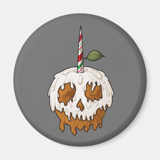 Doordacht karamel Apple Skull Magnet Magneet (Voorkant)