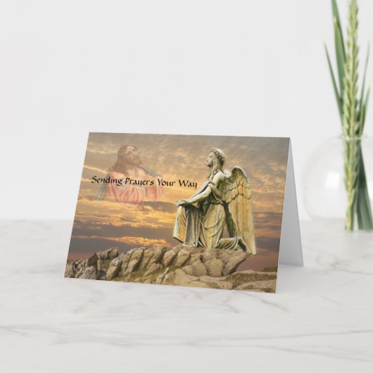Doordacht religieuze ontwerp dat gebeden verzendt kaart (Voorkant)