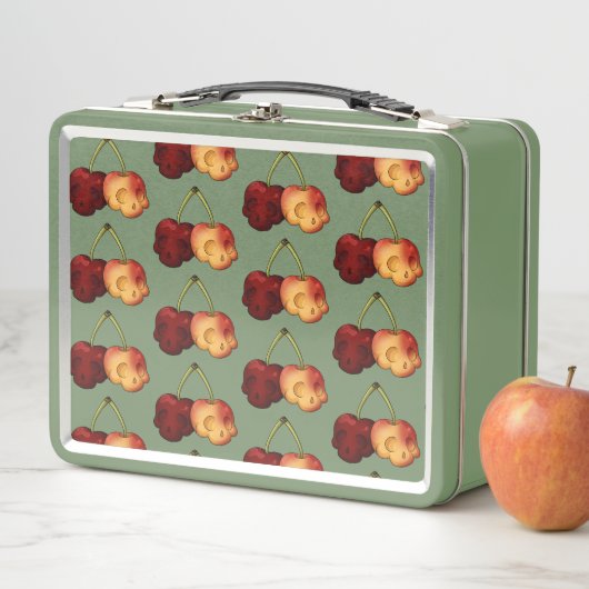 Doordacht Sweet Cherry Skull Lunch Box (In situ)