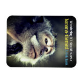 Doordachte aap die grappig citaat denkt magneet (Horizontaal)