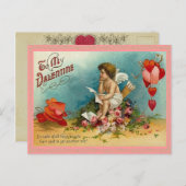 Doordachte Cupido Valentijn Briefkaart (Voorkant / Achterkant)