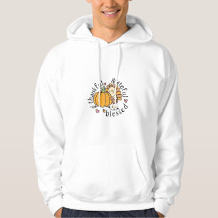 Doordachte dankbare gezegende Thanksgiving Grappig Hoodie
