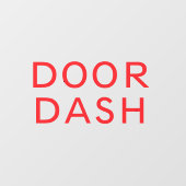 Doordash Levering Driver Car Window Decal (Vel)