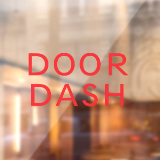 Doordash Levering Driver Car Window Decal