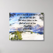 Doordat God de Wereld Zo Liefde Strak Gespan Canva Canvas Afdruk (Voorkant)