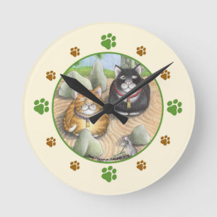 Doordrukjes met ronde (gemiddelde) wandklok klok