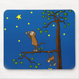 Doorgaan met het bereiken van aap Mousepad Muismat