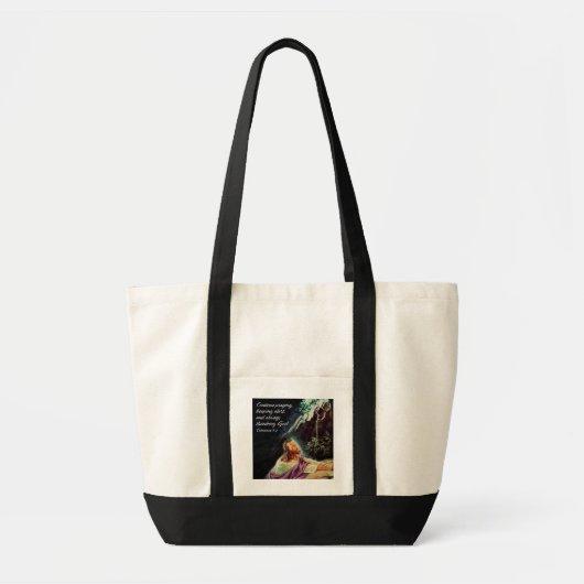 Doorgaan met Praying Bag Tote Bag (Voorkant)