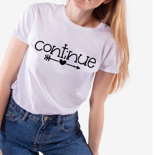 Doorgaan, minimalistisch bewustzijn voor geestelij t-shirt