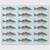 Doorgesneden vispatroon cadeaupapier (Vlak)