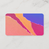 doorgewinterd, modern oranje paars roze visitekaartje (Achterkant)