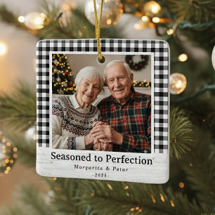 Doorgewinterd naar perfectie – Grootouders Foto Keramisch Ornament
