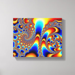 Doorglippen - Fractale kunst Canvas Afdruk