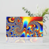 Doorglippen - Fractale kunst Kaart (Staand voorkant)