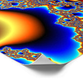 Doorglippen - Fractale kunst Poster (Hoek)