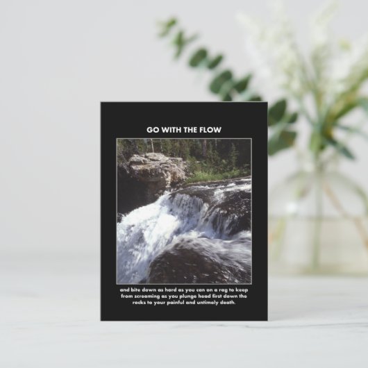 doorloop-en-beet-neer-hard-zoals-u-kunt briefkaart (Staand voorkant)