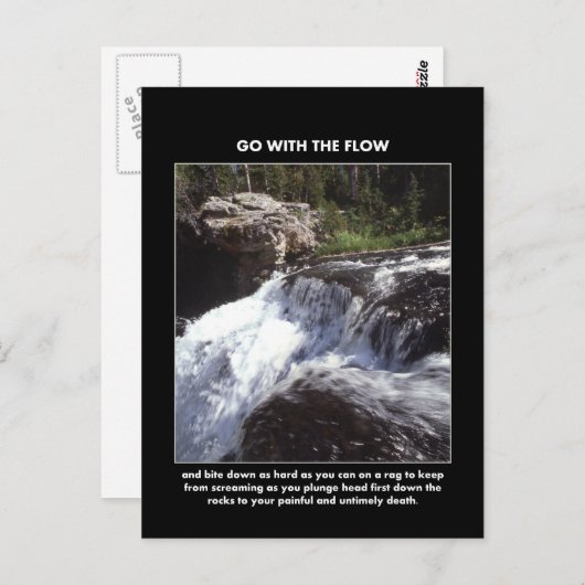 doorloop-en-beet-neer-hard-zoals-u-kunt briefkaart (Voorkant / Achterkant)