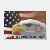 Doormat God zegene Amerika Eagle Flag Deurmat (Voorkant)