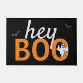 Doormat - hey BOO Ghost/vleermuizen Black Deurmat (Voorkant)