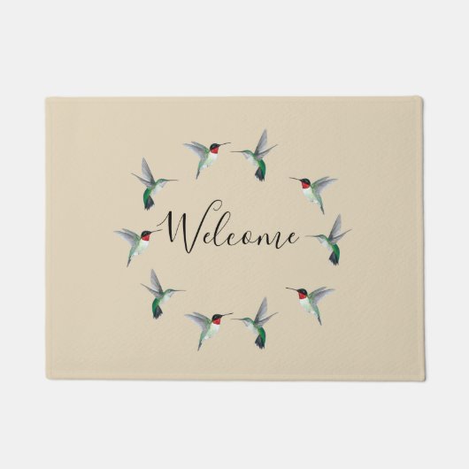 Doormat met roofluiers deurmat (Voorkant)
