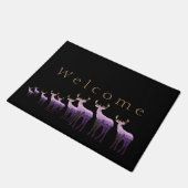 Doormat-Paars Deer/Welcome Elk Deurmat (Schuin)