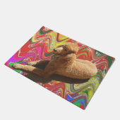 DOORMAT, RODE POODLE DEURMAT (Schuin)