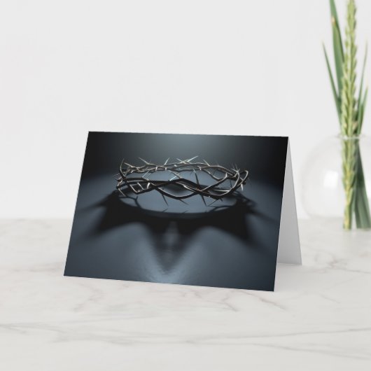 Doornenkroon Met Schaduw Van Koninklijke Kroon Kaart (Voorkant)