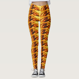 DOORNGEEL GEEL ORANJE LEGGINGS
