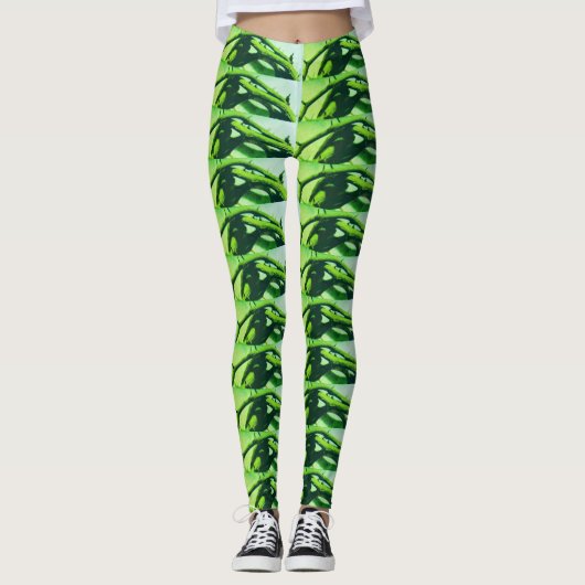 DOORNGROENE LEGGINGS (Voorkant)