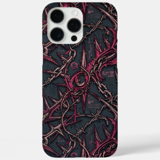 Doornige Braam Grunge: Donkerroze & Koper Organisc iPhone 16 Pro Max Hoesje
