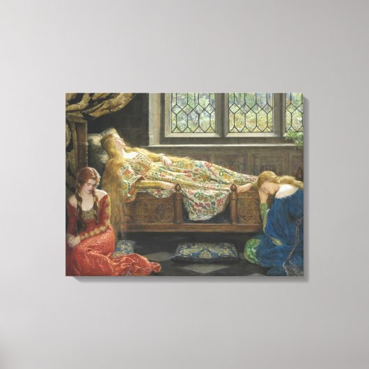 Doornroosje (door John Collier) Canvas Afdruk (Voorkant)