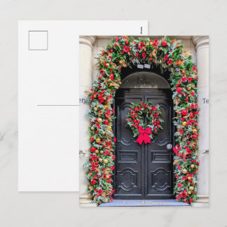 Doors of London: A Festive Christmas Postcard Feestdagenkaart