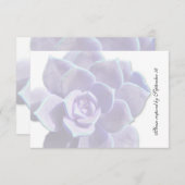 Doorschijnend Lila Succulent Rsvp (Voorkant / Achterkant)