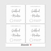 Doorschijnend Modern Clear Candle Jar Square Label (Vel)