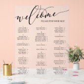 Doorschijnend Zwart Script Welkom Zitkaart Acryl Bord (Huwelijk)