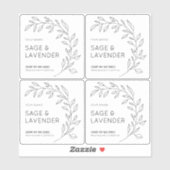 Doorschijnende Botanische Eenvoudige Kaarsenpot 3x Sticker (Vel)