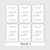 Doorschijnende heldere 2x3-inch Wax Melt Labels (Vel)